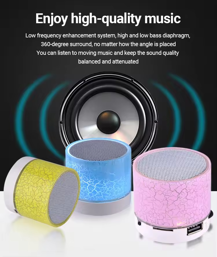 Protable A9 Wireless Bt Speaker with Led Light